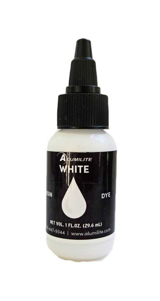 White liquid resin dye